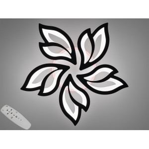 Стельова світлодіодна люстра з пультом, димером, підсвіткою, 80W Diasha 8165/5BKLED3colordimmer