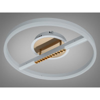 Світлодіодна стельова люстра чорна 120W чотири квадратні плафони Diasha 2533WH+Gdimmer