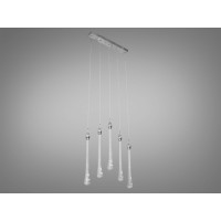 Елегантна підвісна світлодіодна люстра в фойє, 13W, хром Diasha 3003/5HR