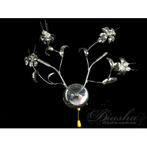 Стильне галогенова бра "Квіткові мотиви", хром Diasha 3068/2HRW