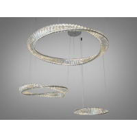 Хрустальная светодиодная люстра 180 Вт, хром Diasha 548A/800+600+400CH