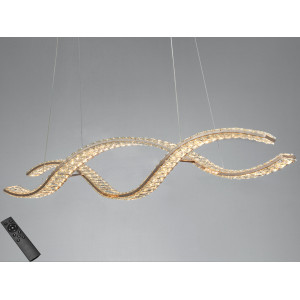 LED підвісна люстра 100Вт золото з пультом Diasha 581/1200G