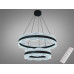 LED люстра підвісна чорна 140Вт 2 кільця пульт Diasha D8750/600+400BK