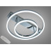 Стельова LED люстра чорна 60W пульт димер 2 кільця Diasha 2537HRdimmer