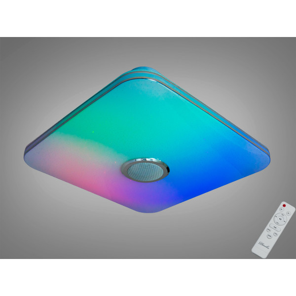 Смарт люстра LED RGB з динаміком 80 Вт біла 50x50 Diasha DB-8501A/500x500RGB+MP3