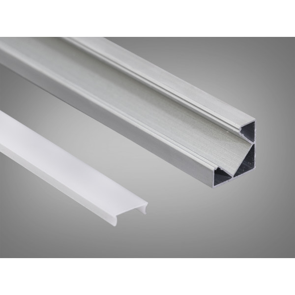 Профіль для LED стрічки, накладний кутовий Diasha PL-18x18-3M