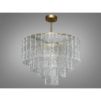 Дизайнерська підвісна люстра зі кришталевими елементами, 10 ламп, бронза Diasha 816/600BR