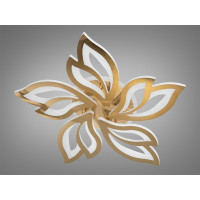 Стельова світлодіодна люстра з пультом, підсвіткою, 80W, золото Diasha 8165/5GLED3colordimmer