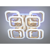 Стельова LED люстра з пультом, диммером і підсвічуванням, 110W, хром Diasha HAS8060/4+4GLED3colordimmer