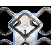 Люстра потолочная светодиодная LED с пультом Diasha QX2517/4+2SC BK LED 3color dimmer 