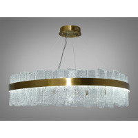 Класична підвісна кришталева led люстра в вітальню, 190 Вт, бронза Diasha 817/800BR