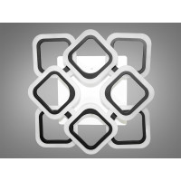 Люстра светодиодная в спальню 80W, чорная Diasha AS8060/4+4BK