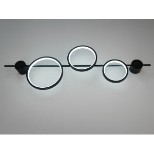 Стильний світлодіодний настінний світильник, 28Вт, чорний Diasha F3767BK