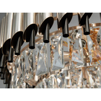 Люстра на 9 ламп, золото+чорный Diasha 9001-550SGD+PB