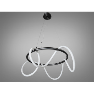 Підвісна світлодіодна люстра з серії "Роуплайт", 32W, чорний хром Diasha SY9752-D600BHR4100K