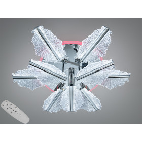 LED люстра хром пульт димер 95 Вт 9 елементів Diasha S25106/6+3HRLED3colordimmer