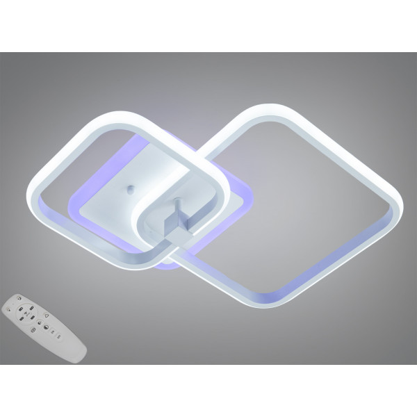 Стельова LED люстра Квадрати біла 85W димер Diasha 2525/2WHLED3colordimmer