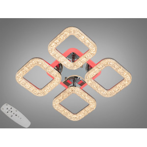 Стельова світлодіодна люстра з пультом, диммером, 50W, хром Diasha S2205/4HRLED3colordimmer