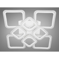 Світлодіодна люстра смарт світильник з ІЧ пультом та димером, 105W Diasha HA8060/4+4WH