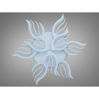 Стельова LED люстра з пультом 145 Вт біла 25 м² Diasha 2527/6+3WHLED3colordimmer