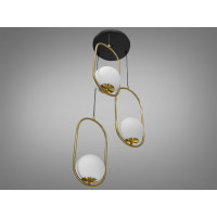 Підвісна люстра Diasha Nordic золото 3 плафони Diasha 6380-3RGAB