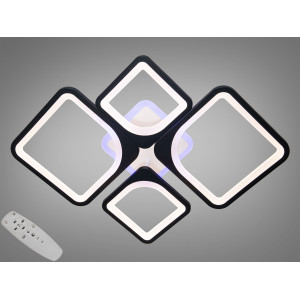 Потолочная светодиодная люстра с пультом и подсветкой Diasha 8060/2+2BK LED 3color dimmer 