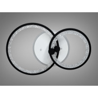 Светодиодная люстра с пультом 55W, черная Diasha 8180/2BKLED3colordimmer