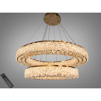 Люстра в зал LED  хром 80 Вт Diasha 7932/800+500S-gold