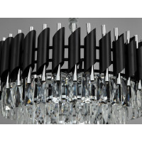 Хрустальная люстра 9 ламп, чорний+хром Diasha 9001-550BK+CH