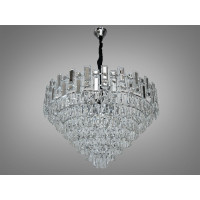 Люстра в зал хрустальная 16 ламп, хром Diasha 2018/800CH