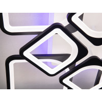 Стельова світлодіодна люстра смарт світильник з пультом, 155W Diasha H8060/4+4BKLED3colordimmer