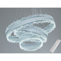 Підвісна люстра LED біла 185W 3 кільця з пультом Diasha D8751-600+400+300WH Підвісна люстра LED біла 185W 3 кільця з пультом Diasha D8751-600+400+300WH