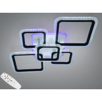 Стельова люстра LED чорна 85W 5 модулів 2+3 диммер Diasha A8170/2+3BKLED3colordimmer