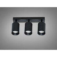 Накладний чорний циліндричний точковий світильник направленого світла Diasha PB-3