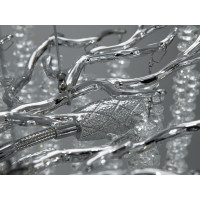 Чарівна підвісна кришталева люстра "Гліцинія", 6 ламп, хром Diasha 609-460CH