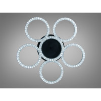 Стельова LED люстра кільця чорний 133 Вт Diasha MX4770/5+1BK