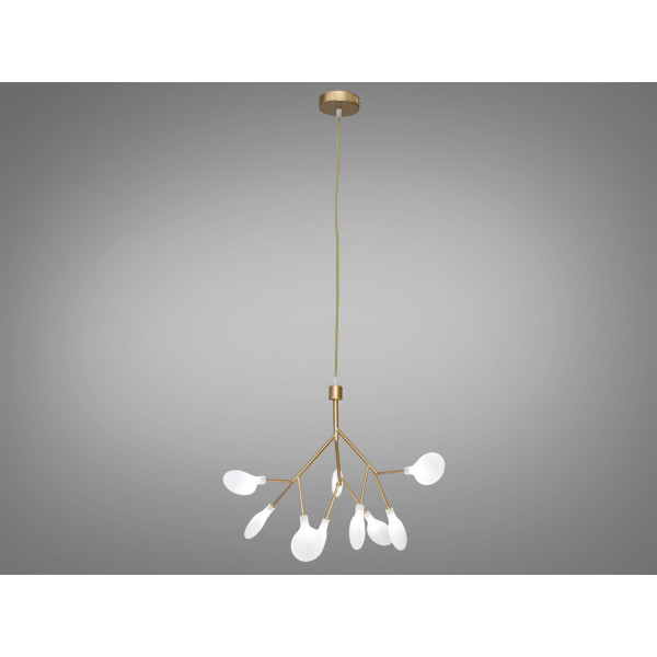 Витончена люстра підвіс в кухню над столом "Світлячок", 9 ламп, золото Diasha HXD8048/9GD