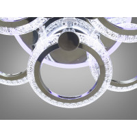 Світлодіодна акрилова люстра на пульті, 80 Вт, хром Diasha A8180/3+3HRLED3colordimme