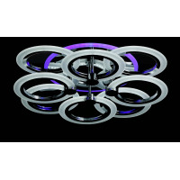 Люстра в зал или спальню светодиодная современная Splendid-Ray 2850176/4+4+A LED (CHROME) 