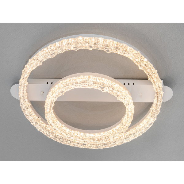 Стельова LED люстра кільця біла 72W  Diasha MX78203/500+300WH