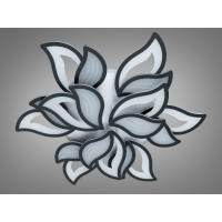Світлодіодна люстра пелюстки чорна 220W 6+2 димер Diasha 9033/6+3BKLED3colordimmer