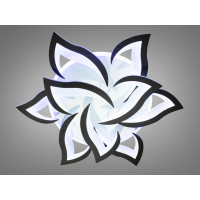 Гармонійна стельова LED люстра з пультом, 115W, чорна Diasha 8146/6+3BKLED3colordimmer