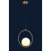 Люстра светильник со стеклянным плафоном Levistella 9163615-1 BRZ+WH
