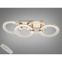 Стельова LED люстра Diasha 8022 золото 65W з підсвічуванням і пультом Diasha H8022/2+2GLED3colordimmer