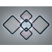 Стельова люстра LED чорна 85W 5 модулів 2+3 диммер Diasha A8170/2+3BKLED3colordimmer