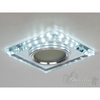 Точковий світильник з вбудованою світлодіодним підсвічуванням Diasha 6017WH+PK