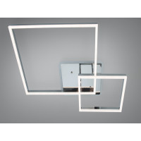 Світлодіодна стельова люстра чорна 120W чотири квадратні плафони Diasha 2549HRLED3colordimmer