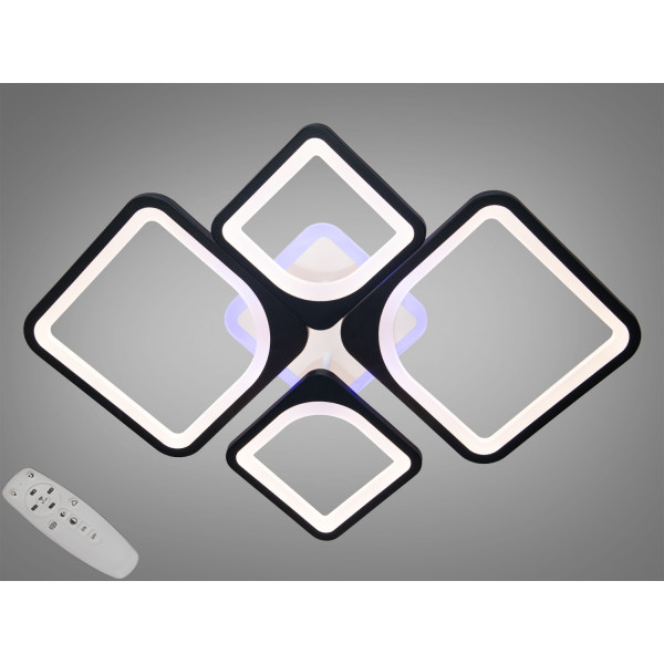 Потолочная светодиодная люстра с пультом и подсветкой Diasha 8060/2+2BK LED 3color dimmer