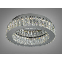 Стельова LED люстра з кришталом 45Вт хром пульт Diasha 587/400CH