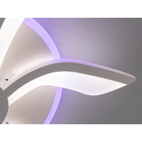 Стельова led люстра кільця з пультом, диммером, підсвіткою, 40W, біла Diasha 2480/3+3WHLED3colordimmer